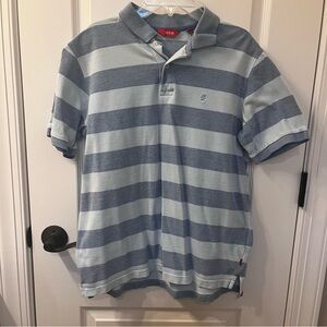 Izod  Blue Striped Polo Shirt